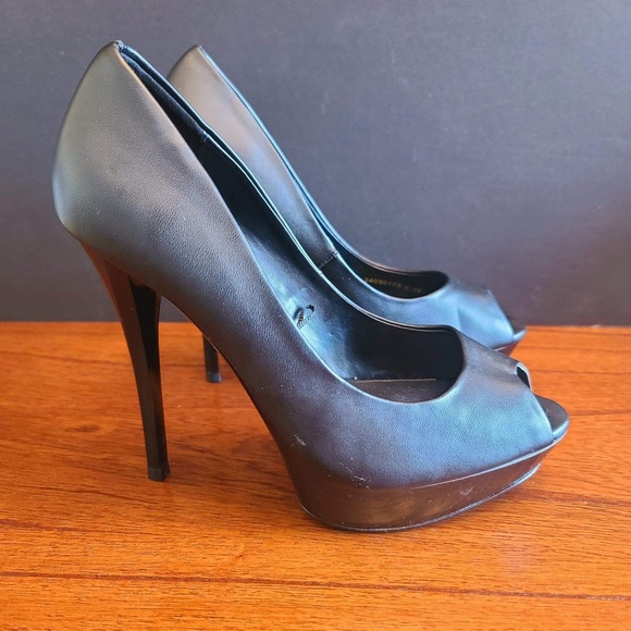 Mango black open toe pump - Picture 3 of 3